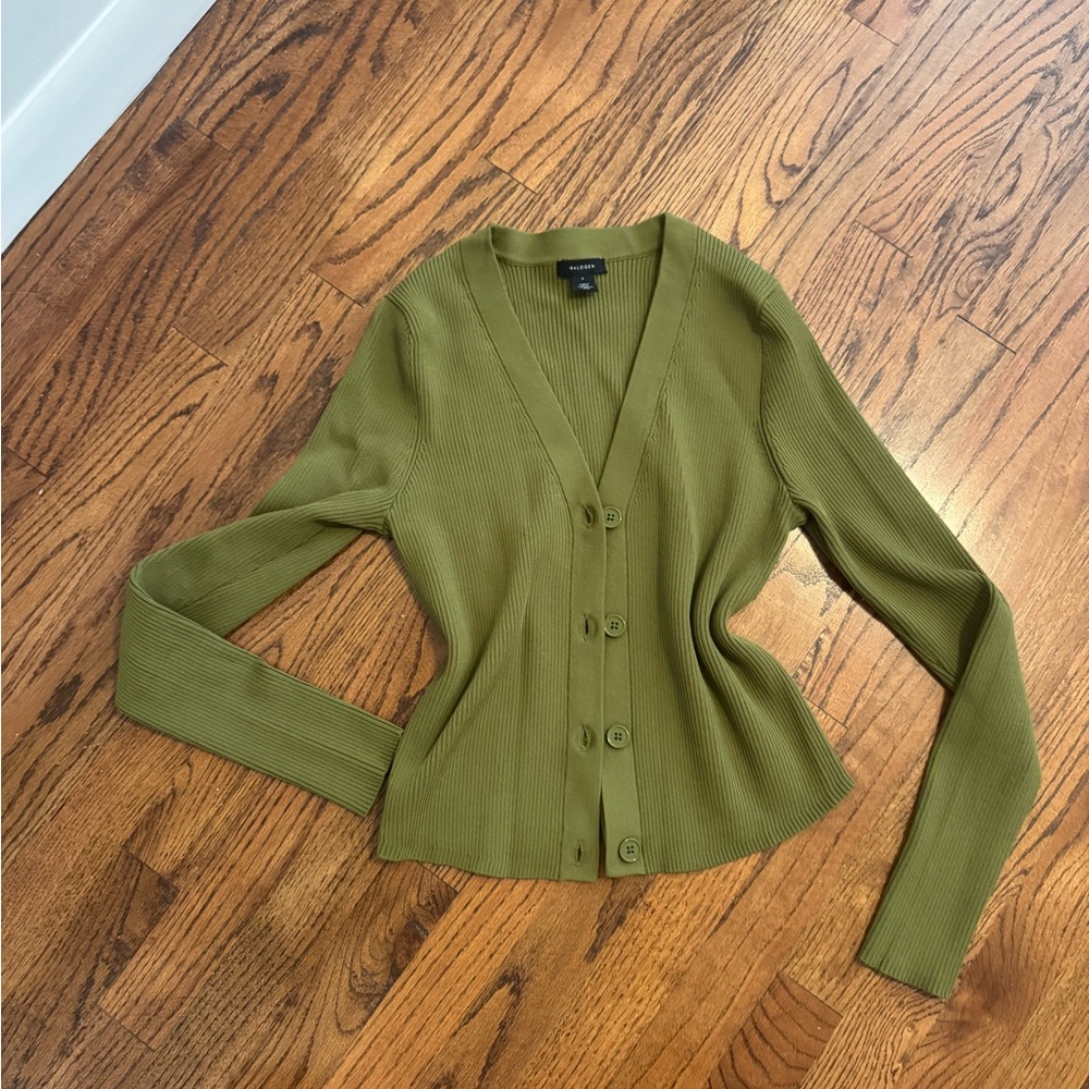 Halogen Green Cardigan